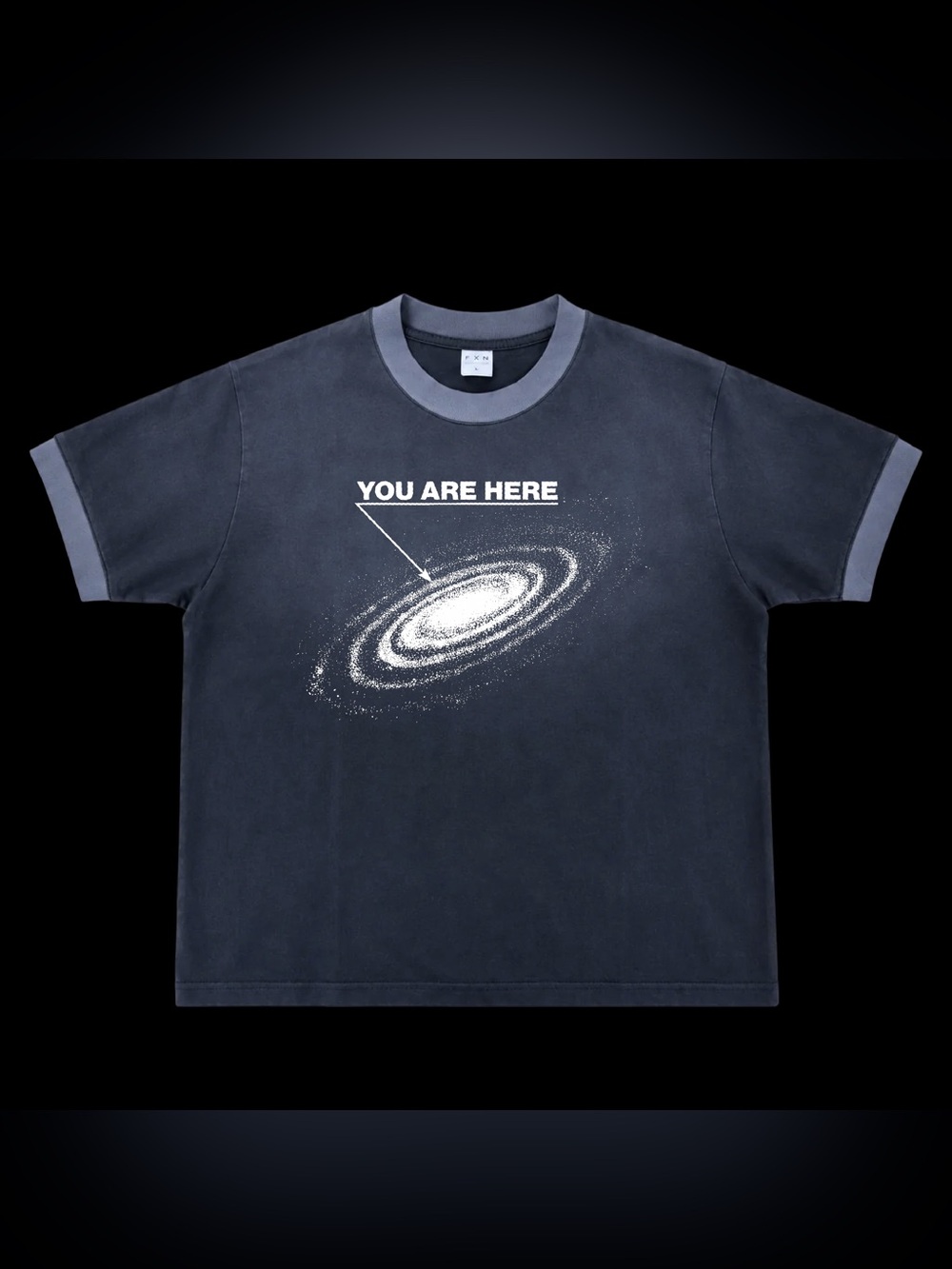 You are here galaxy astronomy stars constellations space vintage art ringer tee